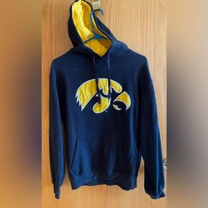 University of Iowa hoodie, size small, unisex